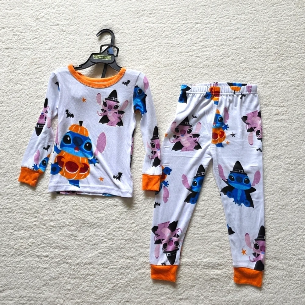 New Disney Lilo & Stitch Girls Halloween Snug Fit Pajama Set, 2-Piece, Size 4t